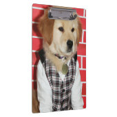 Golden Retriever drukte op Puppy Klembord (Rechts)