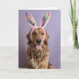 Golden Retriever Easter card Kaart