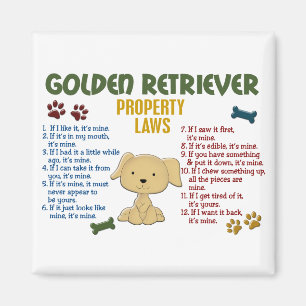 Golden Retriever Eigendomsrecht 4 Magneet