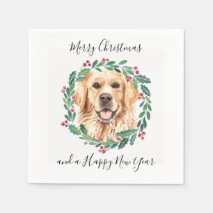 Golden Retriever Elegant Dog Merry kerst Servet