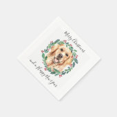 Golden Retriever Elegant Dog Merry kerst Servet (Hoek)