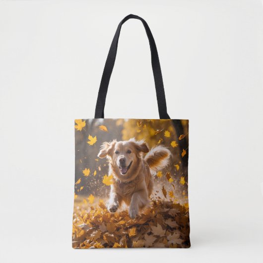 Golden Retriever Elegant Schouder Canvas tas (Voorkant)