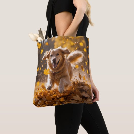 Golden Retriever Elegant Schouder Canvas tas (Dichtbij)