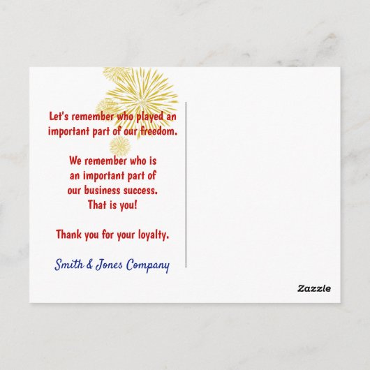 Golden Retriever en Amerikaanse vlag dank u Briefkaart (Achterkant)