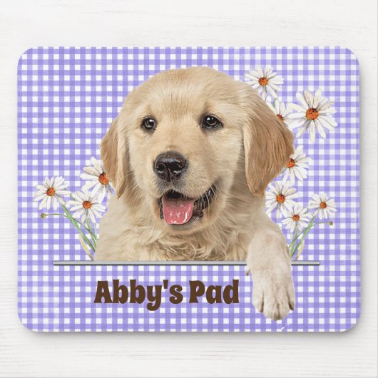 Golden Retriever en Daisies Muismat (Voorkant)