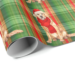 Golden Retriever en Holiday Pset met kerstval Cadeaupapier