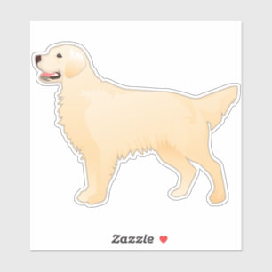 Golden Retriever English Cream of White Sticker