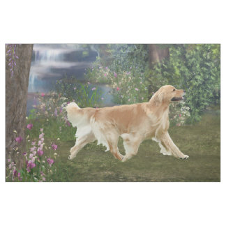Golden Retriever Fabric Panel Stof