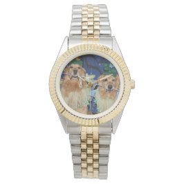 Golden Retriever Fairies Horloge