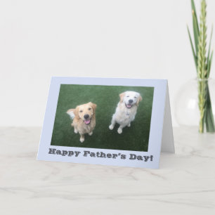 Golden Retriever Father's Day Card Kaart