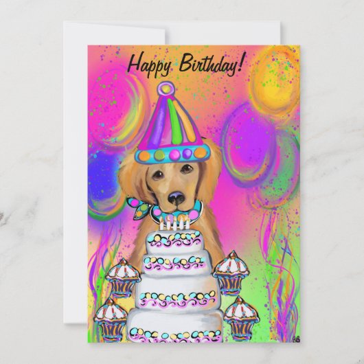 Golden Retriever Feestdagenkaart (Voorkant)