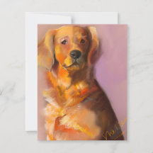 Golden Retriever Fine Art Digital Art Kaart