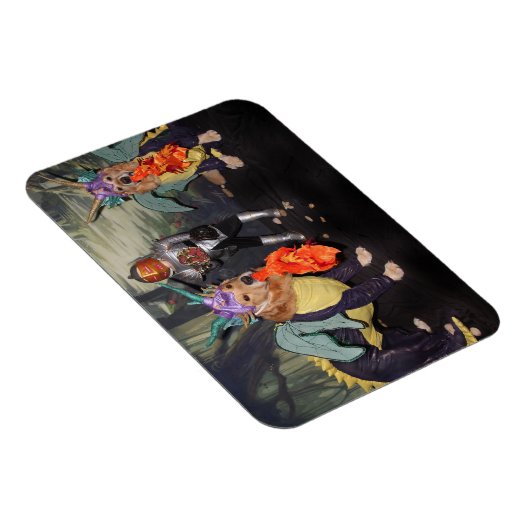 Golden Retriever Fire Breathing Dragons Magneet (Rechterzijde)