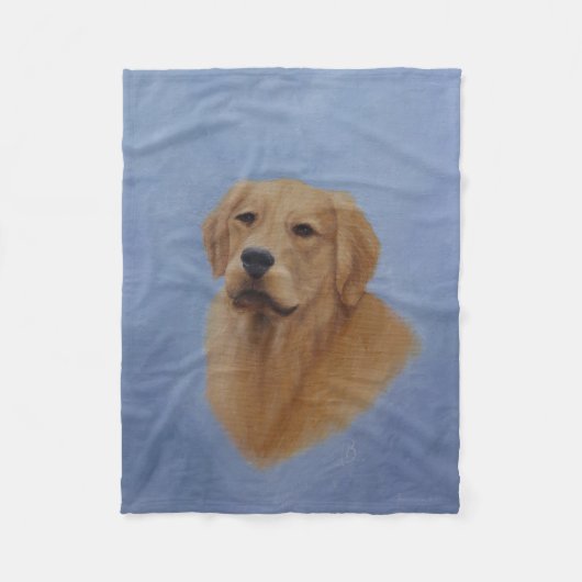 Golden Retriever Fleece Blanket (Voorkant)
