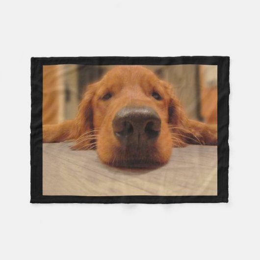 Golden Retriever Fleece Blanket Deken (Voorkant (Horizontaal))