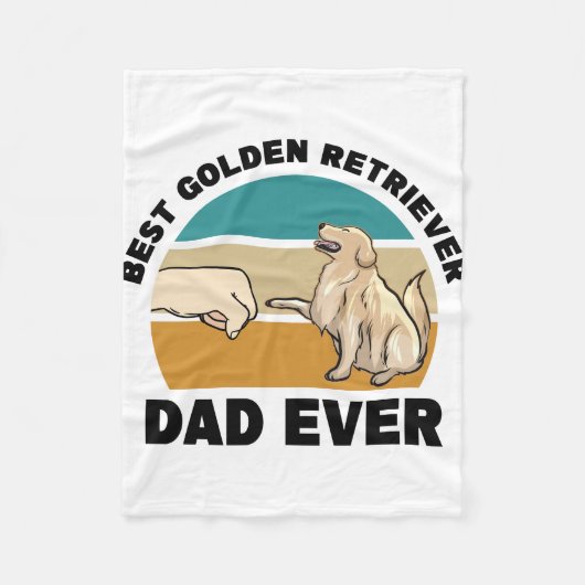 Golden Retriever Fleece Deken (Voorkant)