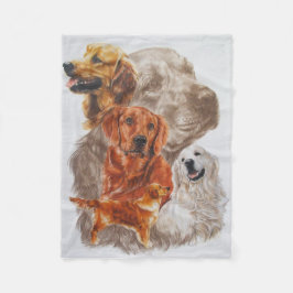 Golden Retriever Fleece Deken