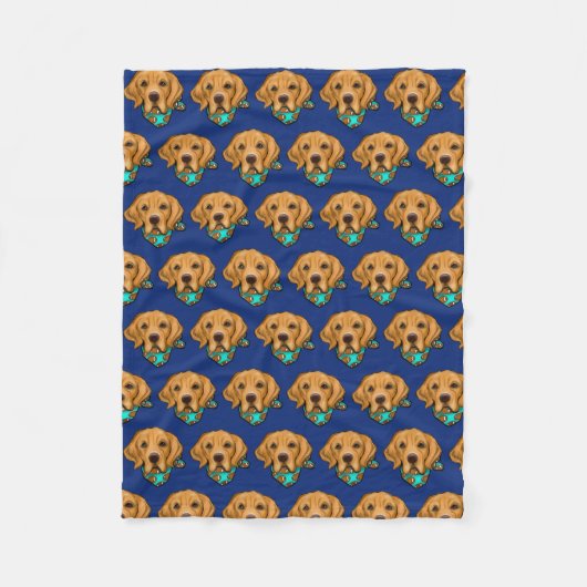 Golden Retriever Fleece Deken (Voorkant)