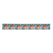 Golden Retriever Floating On a Flamingo Pool Toy Lint (Voorkant)