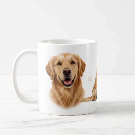 Golden Retriever Full Wrap Mug Design (Gauche)