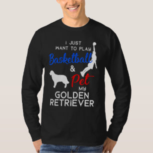 Golden Retriever Funny Basketball Dog Owner Xmas T-shirt