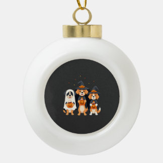 Golden Retriever Geest Halloween Trick Or Treat Do Keramische Bal Ornament