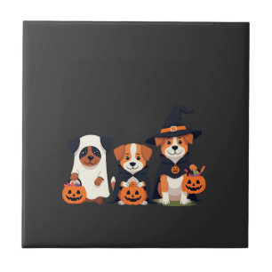 Golden Retriever Geest Halloween Trick Or Treat Do Tegeltje