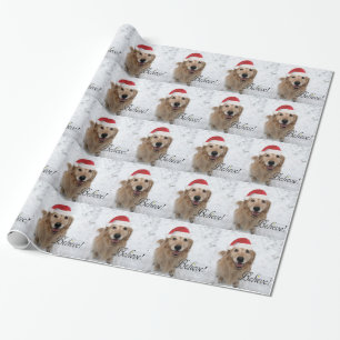 Golden Retriever gelooft kerst Cadeaupapier