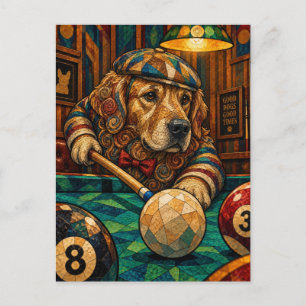 Golden Retriever, Geometrisch Mozaïek Briefkaart