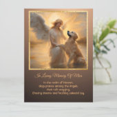 "Golden Retriever gepersonaliseerde hemelse sympat (Staand voorkant)