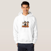 Golden Retriever Ghost Halloween Hondenliefhebbers Hoodie (Voorkant volledig)