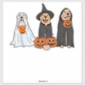 Golden Retriever Ghost Halloween Trick or treat Do Sticker (Vel)