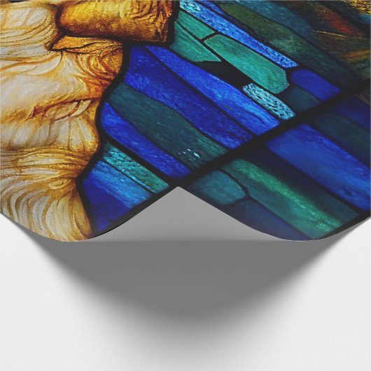 Golden Retriever Glas in lood Pattern Dog Cadeaupapier (Hoek)