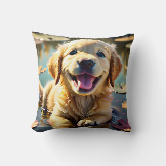 Golden Retriever glimlachen Kussen