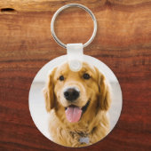 Golden Retriever glimlachen Sleutelhanger (Voorkant)