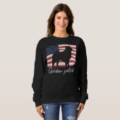 Golden Retriever Golden Retriever op patriot Ameri Trui (Voorkant volledig)
