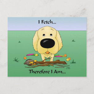 Golden Retriever (Goldens) I Fetch..Briefkaart Briefkaart