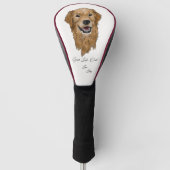 Golden Retriever Golf Head Hoesje Golfheadcover (Voorkant)