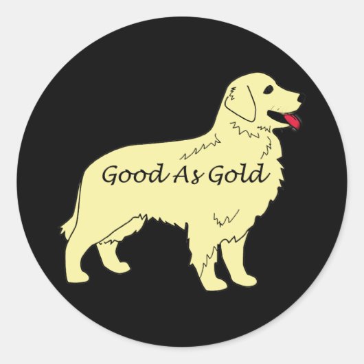 Golden Retriever Good As Gold Sticker (Devant)