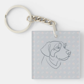 Golden Retriever Gouden Patroon Sleutelhanger