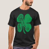 Golden Retriever Green Shamrock Saint Patricks Day T-shirt (Voorkant)