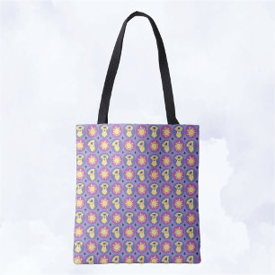 Golden Retriever grillige Sun Polka Dot Paarse Draagtas
