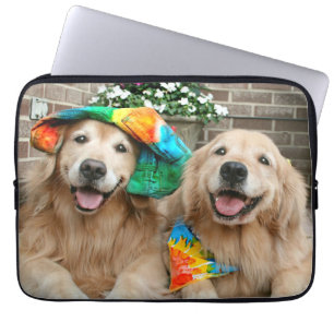 Golden Retriever Groovy-laptophoes Laptop Sleeve