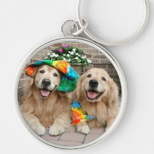 Golden Retriever Groovy Sleutelhanger