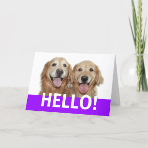 Golden Retriever Hallo Wenskaart Kaart