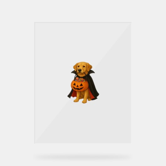 Golden Retriever Halloween Chien avec bonbon Citro (Recto)