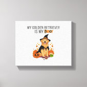 Golden Retriever Halloween Dog Mijn Gouden Retriev Canvas Afdruk (Voorkant)