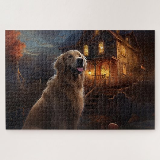 Golden Retriever Halloween Eng Legpuzzel (Horizontaal)