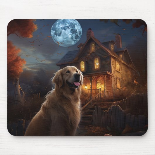 Golden Retriever Halloween Eng Muismat (Voorkant)