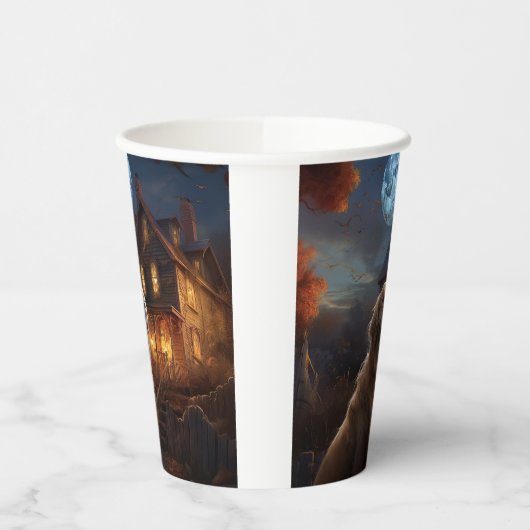 Golden Retriever Halloween Eng Papieren Bekers (Links)